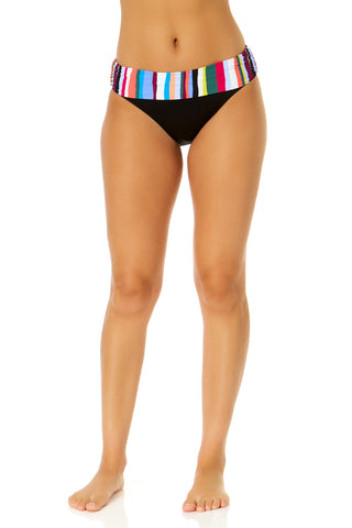 Women's Easy Breezy Stripe Printed Fold Over Bikini Bottom