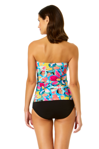 Women's Amalfi Floral Twist Front Bandeaukini Swim Top