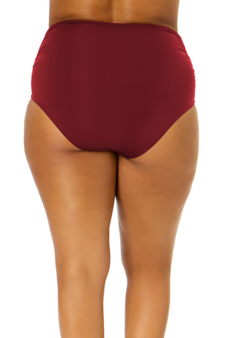 Women's Plus Size Live In Color High Waisted Shirred Bottom
