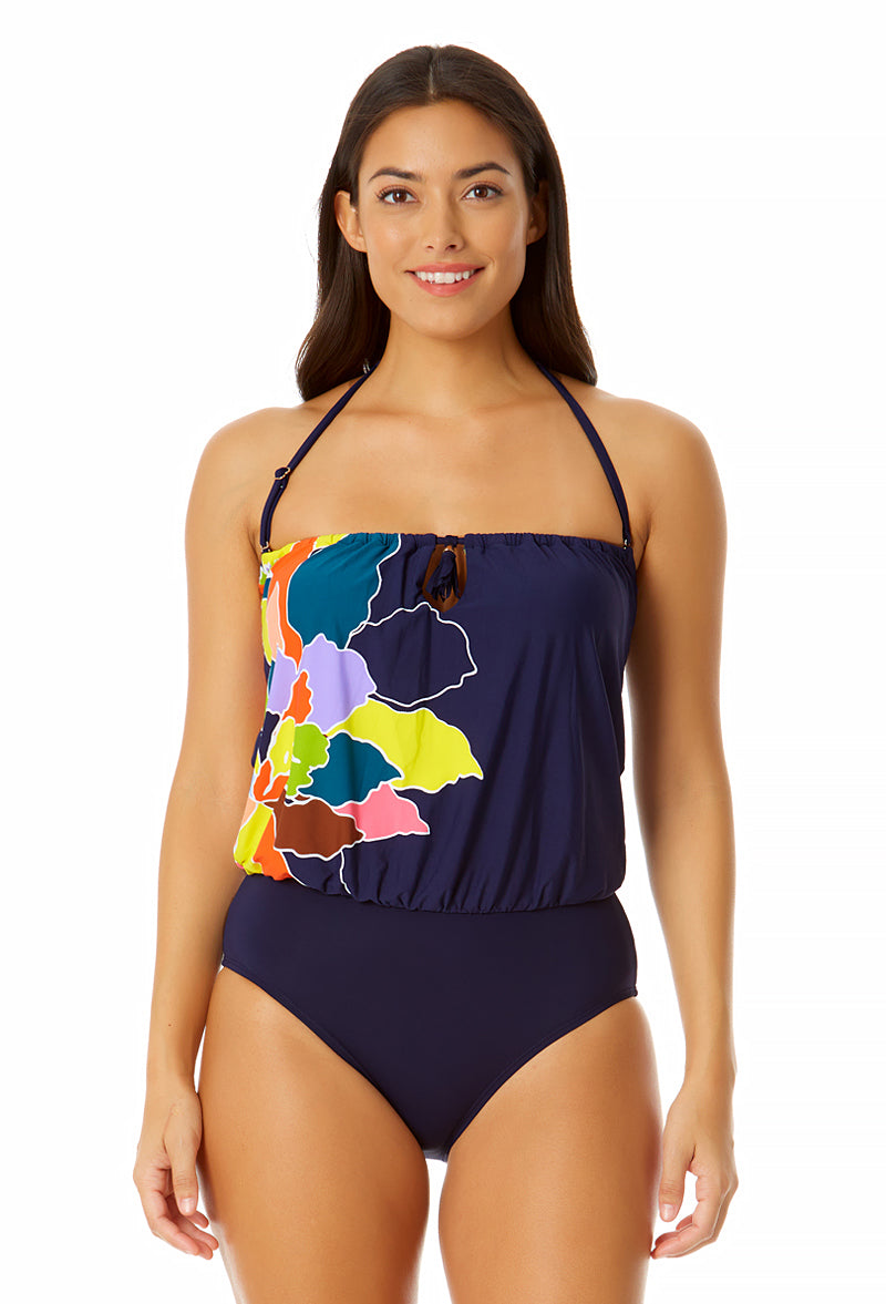 Blouson one cheap piece bathing suit