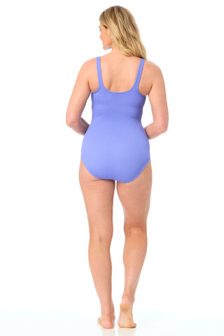 Women's One Size Fits Most Periwinkle Tank One Piece Swimsuit