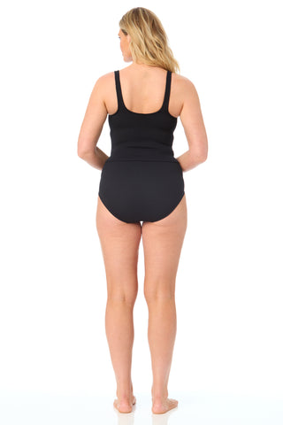 Women's One Size Fits Most Black Tankini Swim Top
