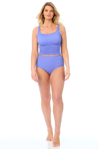 Women's One Size Fits Most Periwinkle Tankini Swim Top