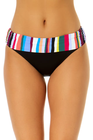 Easy Breezy Stripe Printed Fold Over Bikini Swim Bottom – Anne Cole