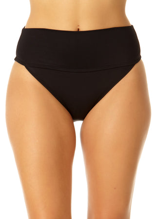 Anne Cole women's Live In Color Soft Band High Waist Swim Bottom In Black size XL Anne Cole women's Live In Color Soft Band High Waist Swim Bottom In Black size XL