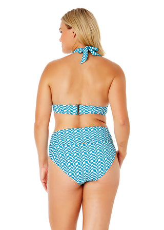 Women's Ripple Geo Halter Bikini Top
