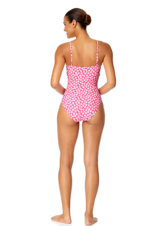 Women's Shibori Geo Classic Lingerie Maillot One Piece Swimsuit