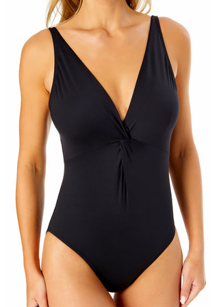 Women's Live In Color Plunge Twist One Piece Swimsuit