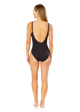 Women's Live In Color Plunge Twist One Piece Swimsuit