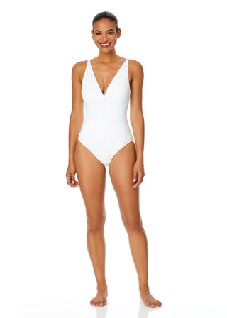 Women's Live In Color Plunge Twist One Piece Swimsuit