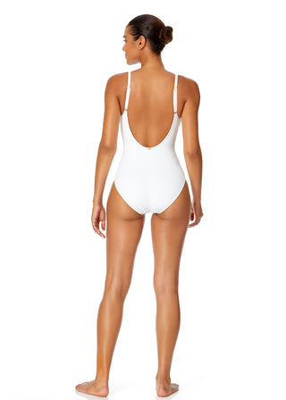 Women's Live In Color Plunge Twist One Piece Swimsuit