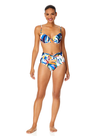 Women's Riviera Floral Shirred Underwire Bikini Swim Top