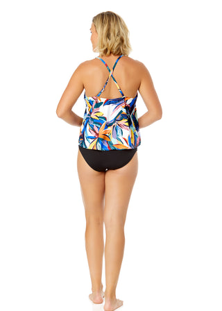 Octopus Elegante completo da bagno Tankini, allacciatura sul collo, con Octopus Elegante completo da bagno Tankini, allacciatura sul collo, con