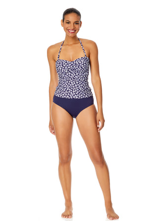 Women's Shibori Geo Twist Front Bandeaukini Swim Top