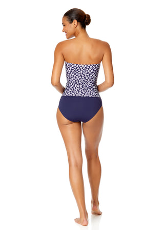 Women's Shibori Geo Twist Front Bandeaukini Swim Top