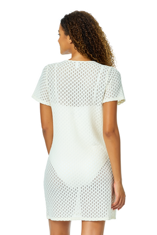 gardenia short sleeve dress Gardenia Short-Sleeve Babydoll Mini Dress