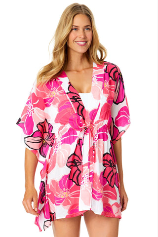 Women's Acapulco Princess Tie Front Kaftan Swimsuit Cover Up