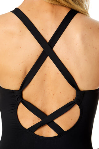 Women's Golden Hour High Neck Cross Back One Piece Swimsuit