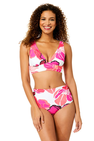 Women's Acapulco Princess Soft Band Shirred Bralette Bikini Top
