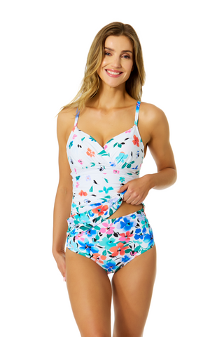 Women's Fiore Twist Front Underwire Tankini Swim Top