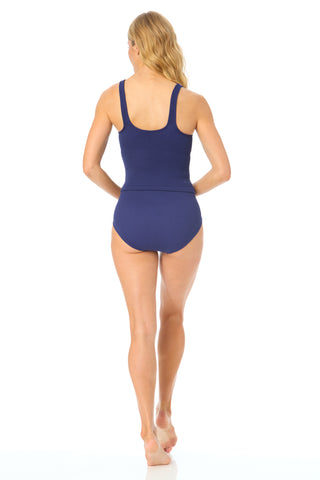 Women's One Size Fits Most Navy Tankini Swim Top