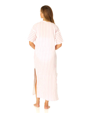 Women's Maxi Dress With Side Slits And Shell Details Cover Up