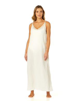 Women's V Neck Braided Shell Strap Cover Up