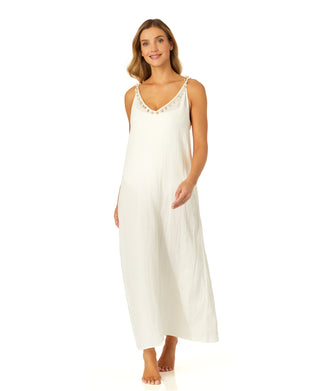 Women's V Neck Braided Shell Strap Cover Up