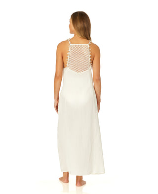 Women's V Neck Braided Shell Strap Cover Up