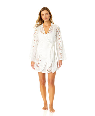 Women's Long Sleeve Open Tie Front Cover Up Women's Long Sleeve Open Tie Front Cover Up