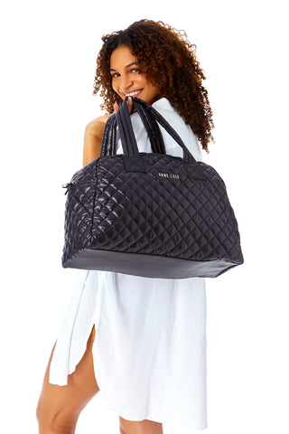 duffel bag large ladies travel bag Anne Cole Women's Quilted Duffle Bag in Black Size One Size