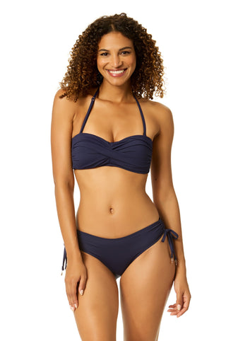 Women's Live in Color Twist Bandeau Bikini Top