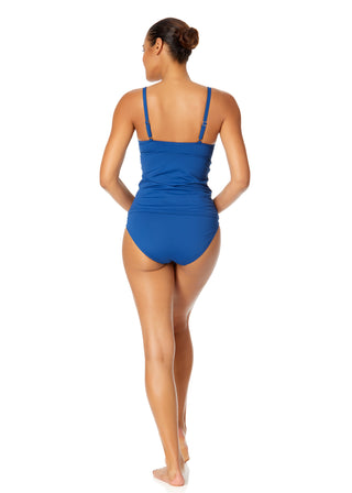 Women's Live In Color Twist Front Underwire Tankini Swim Top