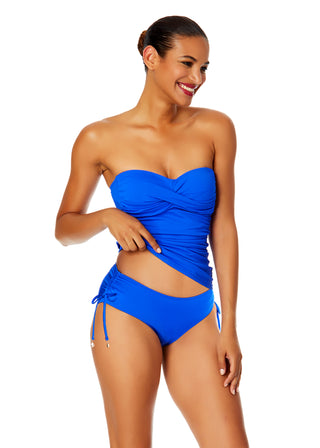 Women's Live In Color Twist Front Bandeaukini Swim Top