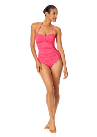 Women's Live In Color Twist Front Bandeaukini Swim Top