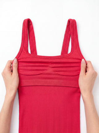 Women's One Size Fits Most Ruby Red Tankini Swim Top