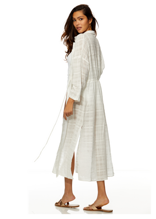 Women's Live In Color Button Up Shirt Dress Cover Up