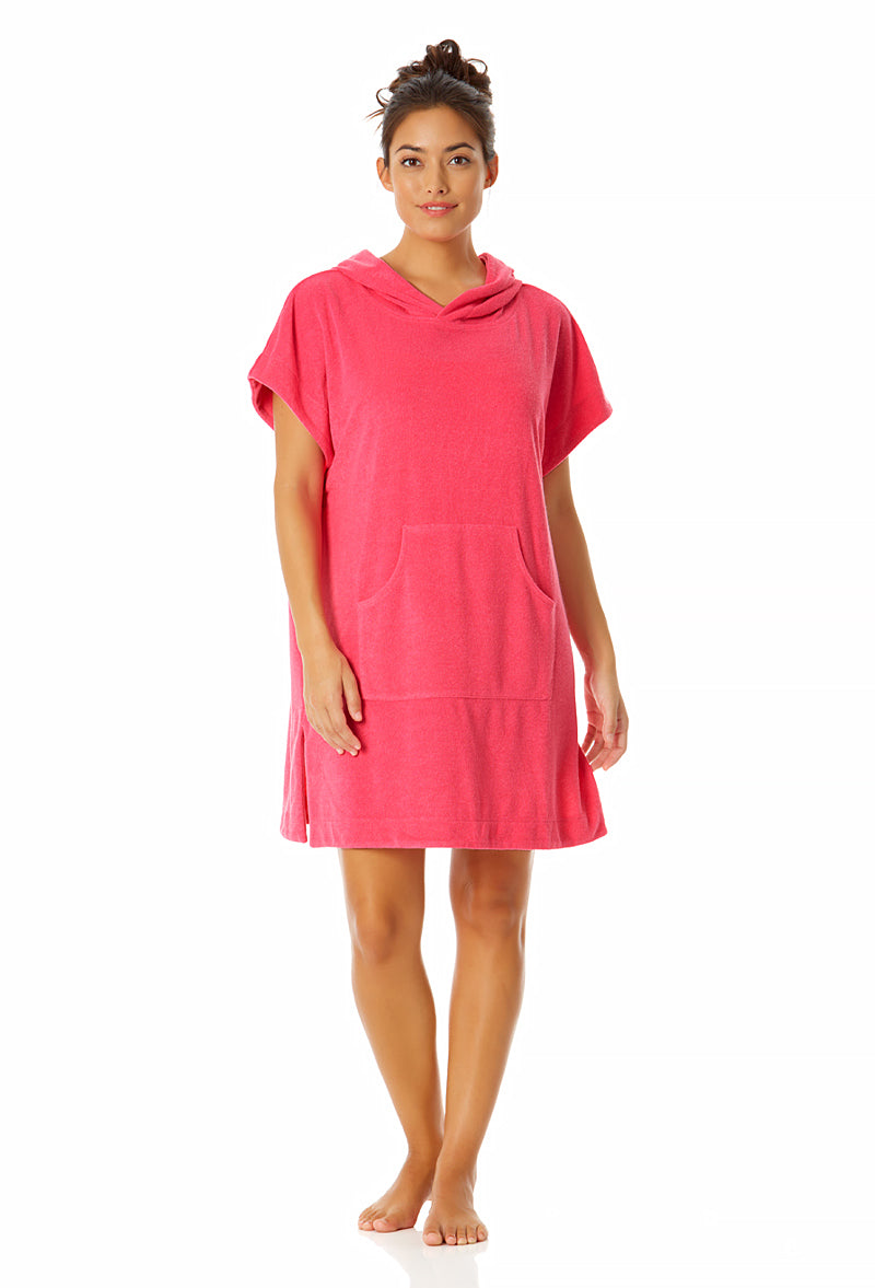 Terry Cloth Hoodie Swimsuit Cover Up in Color Anne Cole