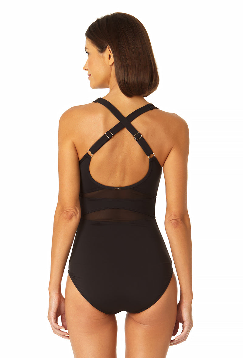 Anne cole store mesh swimsuit