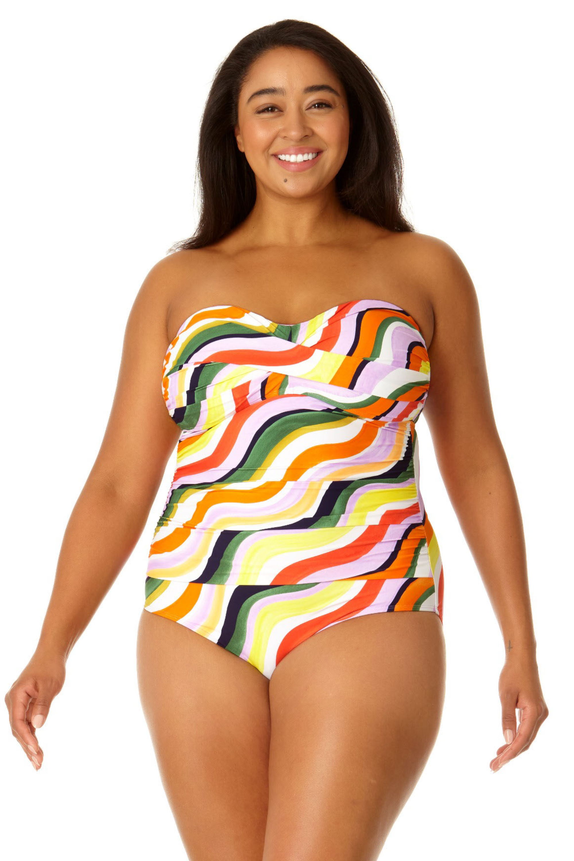 Plus Size Printed Sleeveless Swim Romper – Catholic Dress Co.