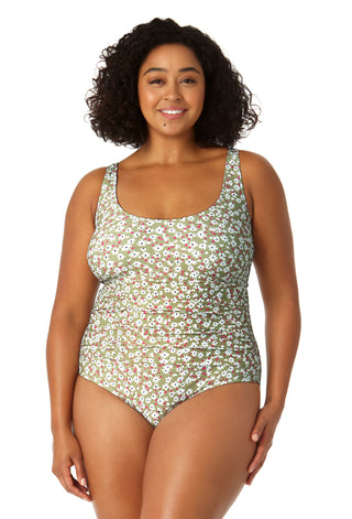White Asymmetrical Cut Out Side Knot One Piece Swimsuit – FloralKini