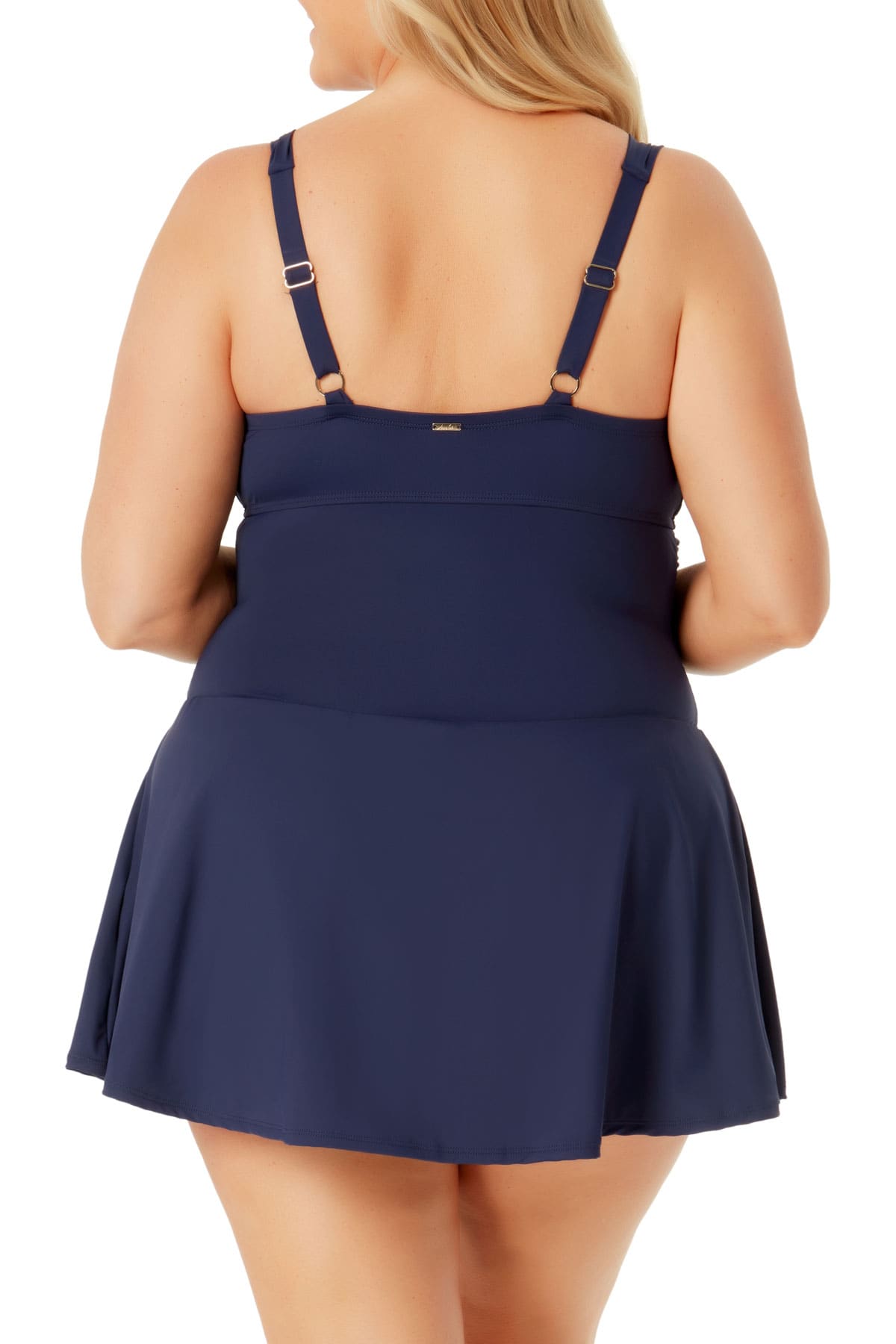Women's Twist Front Shirred Underwire Swim Dress
