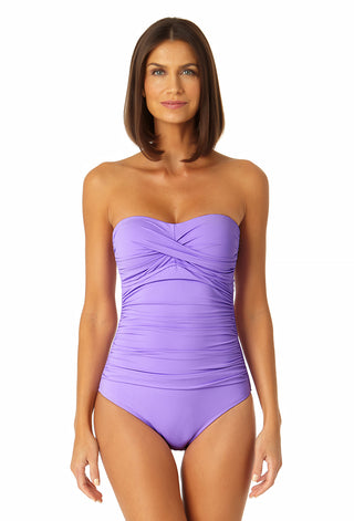 Anne Cole Plunge Mesh One Piece Swimsuit 23MO03501