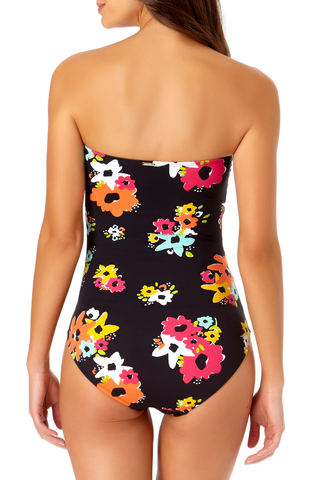 Anne Cole - Twist Front Shirred One Piece Swimsuit