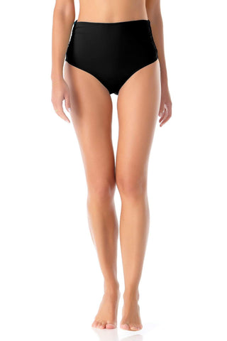 Mycoco Women's High Waisted Bikini Bottom Bathing Suit Shorts Shirred Swim  Bottom, Black, 8 : : Clothing & Accessories