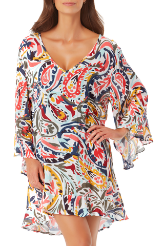 Anne Cole - Flounce V Neck Tunic Cover Up